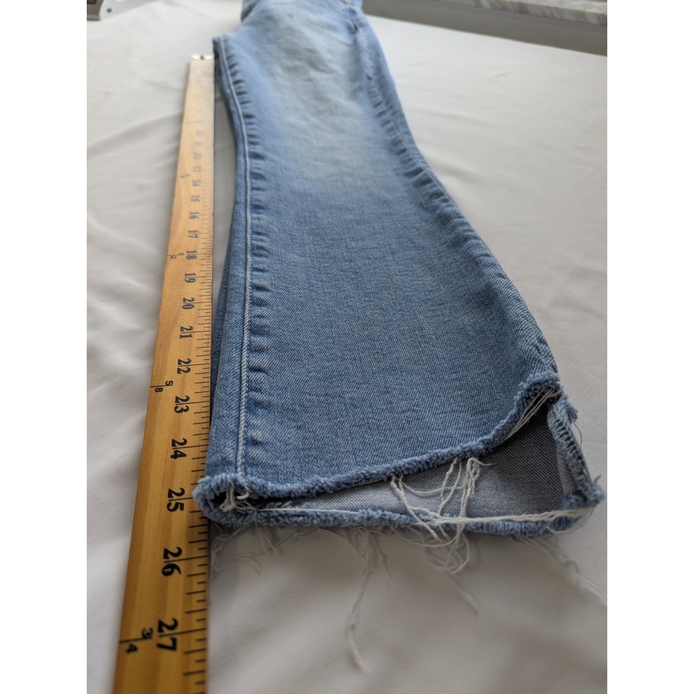 Mother Insider Crop Step Fray Jeans Womens Size 24 Light Blue Limited Edition - Picture 9 of 12